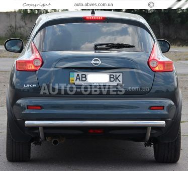 Nissan Juke rear bumper protection - type: single pipe фото 1