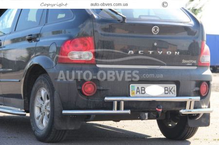 Rear bumper protection Ssangyong Actyon 2006-2010 фото 2