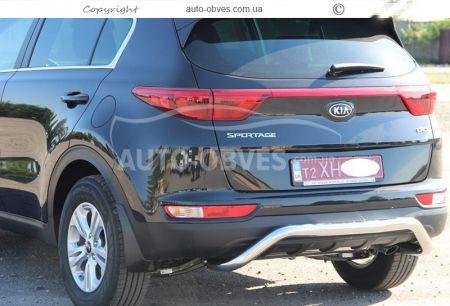 Rear bumper protection Kia Sportage IV - type: U-shaped фото 1