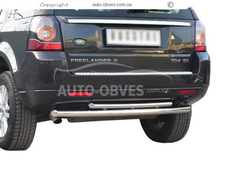 Land Rover Freelander II rear bumper protection - type: double, 5-7 days фото 0