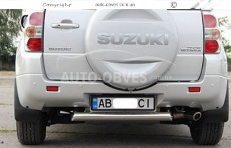 Suzuki Grand Vitara rear bumper protection - type: single pipe, short version фото 3