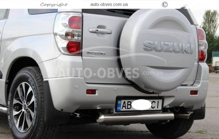 Suzuki Grand Vitara rear bumper protection - type: single pipe, short version фото 2