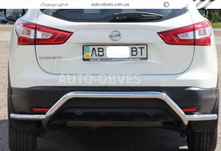 Rear bumper protection Nissan Qashqai 2018-2021 - type: complete фото 2