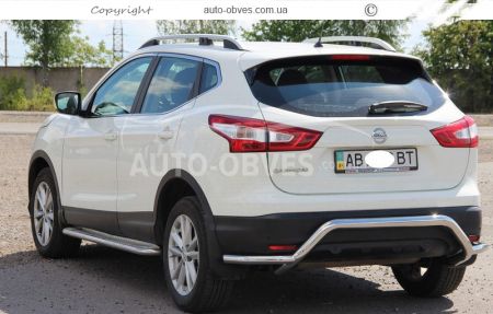 Rear bumper protection Nissan Qashqai 2018-2021 - type: complete фото 3