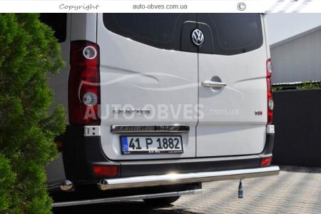 Защита заднего бампера Volkswagen Crafter 2011-2016 - тип: одинарная труба фото 2