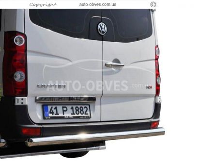 Rear bumper protection Mercedes Sprinter 2018-... - type: single pipe фото 0
