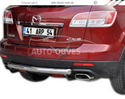 Mazda CX9 rear bumper protection - type: single pipe фото 0