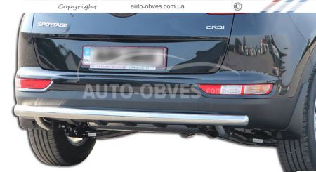 Rear bumper protection Kia Sportage 2019-2021 - type: single pipe фото 0