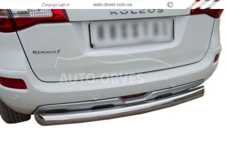 Renault Koleos rear bumper protection - type: single pipe фото 0