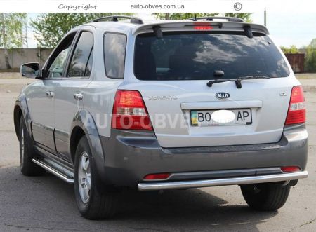 Rear bumper protection Kia Sorento 2003-2009 - type: single pipe фото 2