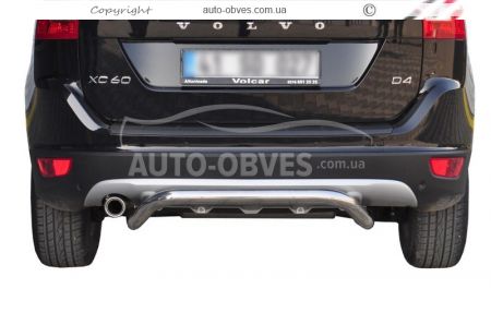 Rear bumper protection Volvo XC60 - type: U-shaped фото 0