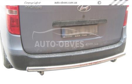 Rear bumper protection Hyundai H1 2008-2016 - type: single pipe фото 0