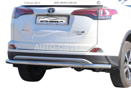 Защита заднего бампера Toyota Rav4 2016-2019 - тип: одинарная труба фото 0