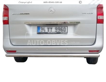 Rear bumper protection Mercedes V-class w447, Vito III - type: single pipe фото 0