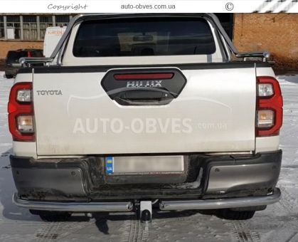 Rear bumper protection Toyota Hilux 2020-... - type: single corners фото 2