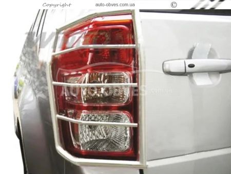 Защита задних фонарей Suzuki Grand Vitara 2005-2011 - тип: нержавейка фото 3