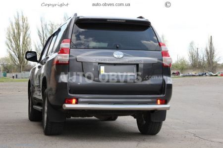 Toyota Prado 150 rear bumper protection - type: single pipe фото 2