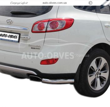 Hyundai Santa Fe II rear bumper protection - type: single corners фото 0