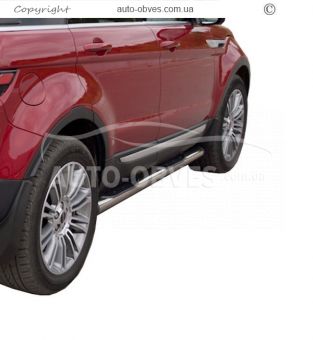 Бічні труби з накладками Range Rover Evoque 2015-2020 Ø:60 мм фото 0