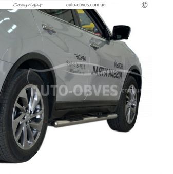 Боковые трубы с накладками Nissan Rogue 2013-2020 Ø:60 мм фото 0