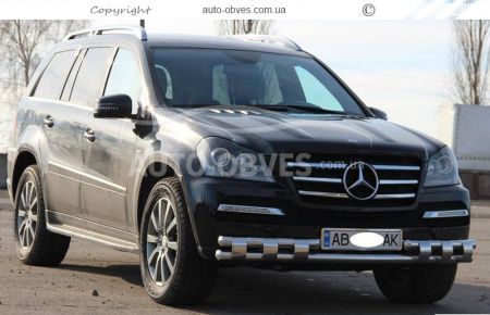 Захист бампера Mercedes gl class x164- тип: модельний з пластинами фото 2