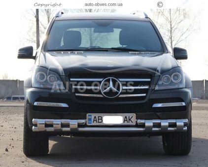 Bumper protection Mercedes GL - type: model with plates фото 4