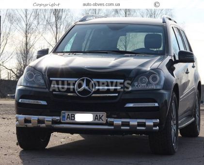 Bumper protection Mercedes GL - type: model with plates фото 3