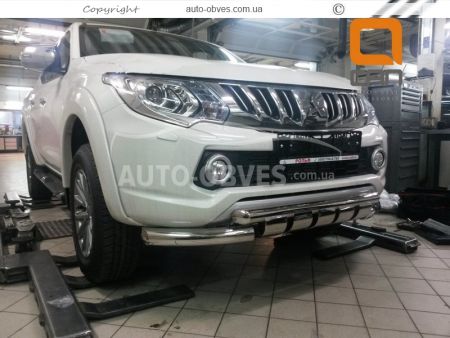 Защита бампера Fiat Fullback 2016-... - тип: модельная с пластинами фото 3