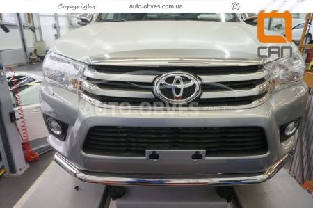 Одинарная дуга Toyota Hilux 2015-2020 -тип: d76мм фото 1