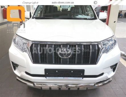 Захист бампера Prado 150 2018-2023 - тип: модельний з пластинами фото 1