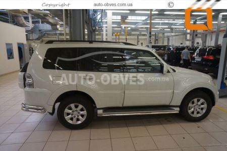 Защита штатного порога для Mitsubishi Pajero Wagon IV фото 2