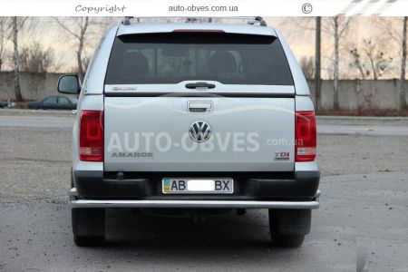 Захист заднього бампера VW Amarok 2016-... - тип: труба з кутиками фото 2