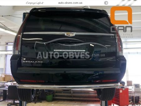 Защита заднего бампера Cadillac Escalade 2014-2018 - тип: одинарная труба, под заказ фото 2