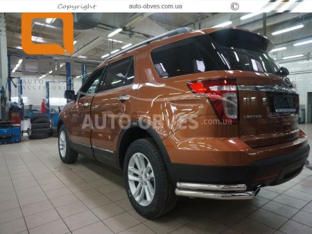 Защита заднего бампера Ford Explorer 2013-2015 - тип: двойные углы фото 2