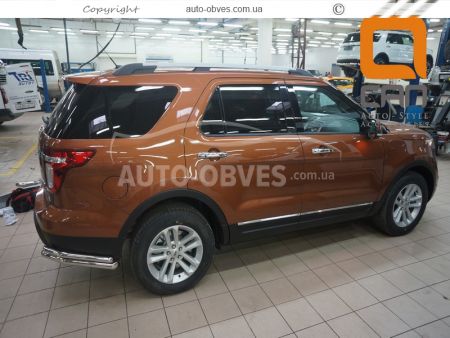 Защита заднего бампера Ford Explorer 2013-2015 - тип: двойные углы фото 1