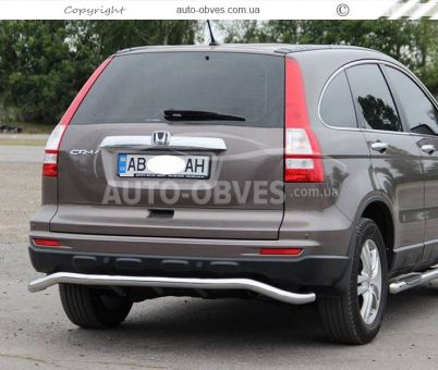 Защита заднего бампера Honda CRV 2007-2012 - тип: изогнутая труба модельная фото 2