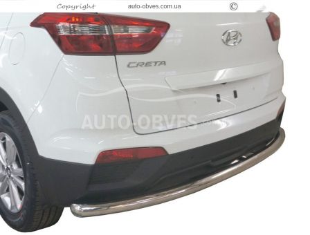 Захист заднього бампера Hyundai Creta 2016-... - тип: одинарна труба фото 0