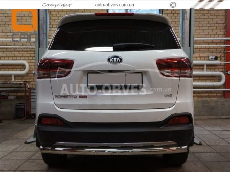 Защита заднего бампера Kia Sorento Prime 2015-2020 - тип: одинарная труба фото 3