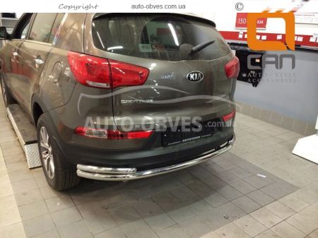 Защита заднего бампера Kia Sportage - тип: труба с уголками фото 2