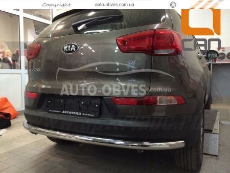 Kia Sportage rear bumper protection - type: single pipe фото 2