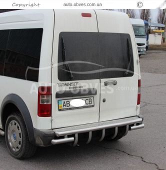 Захист заднього бампера Ford Connect - тип: труба пряма з грилем фото 1