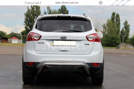 Ford Kuga rear bumper protection - type: U-shaped фото 1