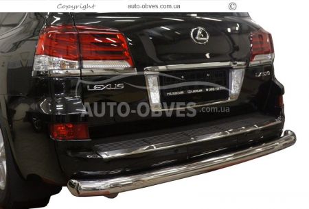 Захист заднього бампера Lexus LX570 2015-2020 - тип: одинарна труба фото 0