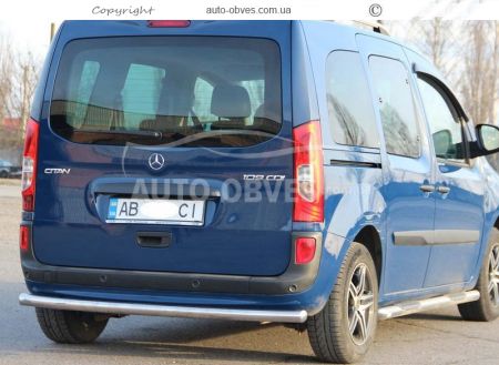 Mercedes Citan rear bumper protection - type: single pipe фото 2