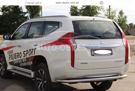Rear bumper protection Mitsubishi Pajero Sport 2016-2019 - type: Ø60 mm фото 1