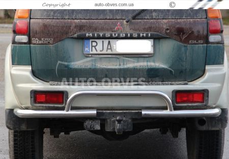 Mitsubishi Pajero Sport I rear bumper protection - type: corners with towbar stroke фото 1