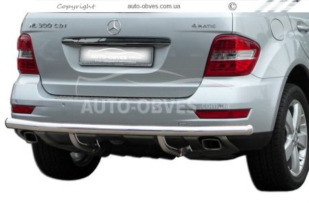 Захист заднього бампера Mercedes ml class w164 - тип: одинарна труба фото 0