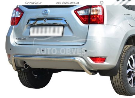 Захист заднього бампера Nissan Terrano 2014-2018 - тип: П-подібна фото 0