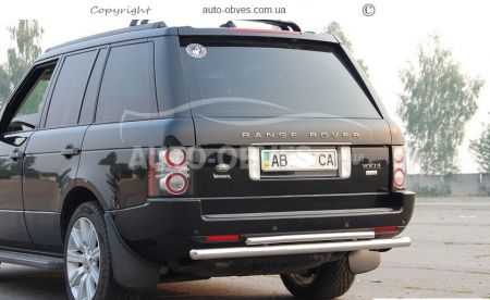 Range Rover Vogue rear bumper protection, double straight mustache фото 2