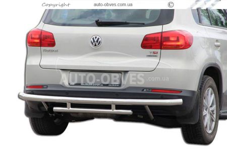Rear bumper protection VW Tiguan 60mm фото 0